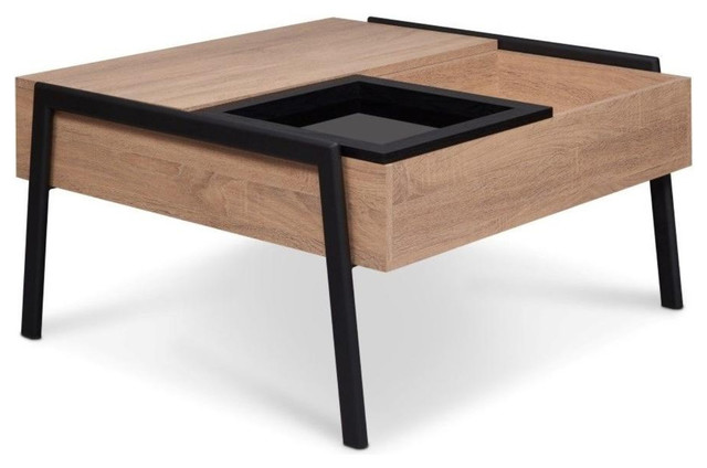Wooden Coffee Table With Lift Top Removable Gl Tray Natural Brown Black Wooden Coffee Table With Lift Top Removable Gl Tray Natural Brown Black