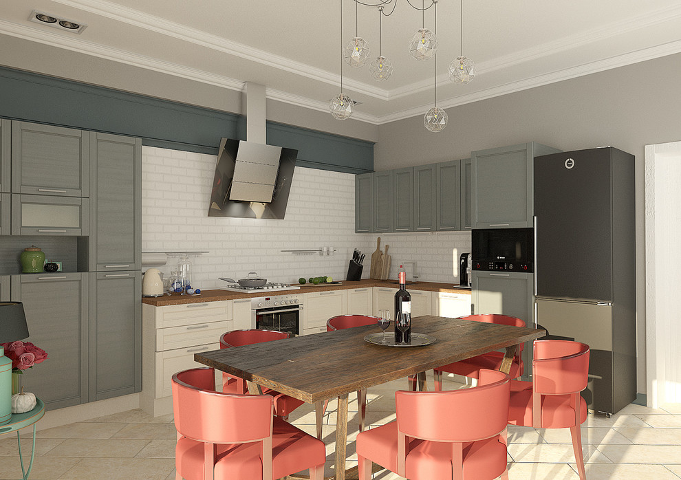 Дизайн интерьера кухни-столовой