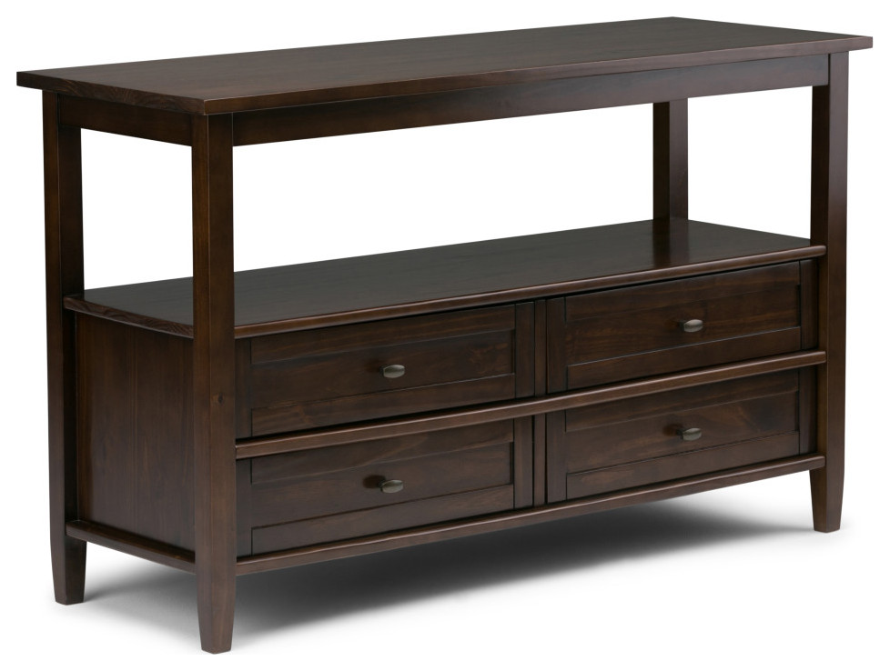 Warm Shaker Solid Wood 48 Rustic Console Sofa Table Rustic Console Sofa Table