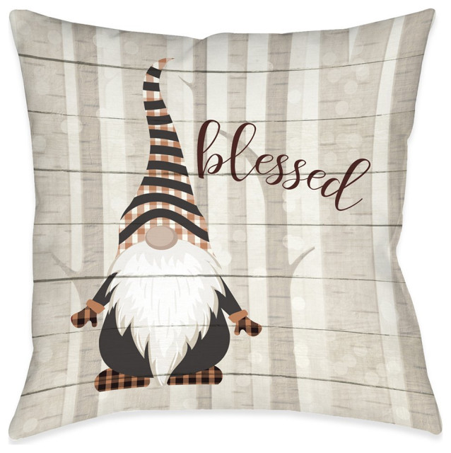 Blessed Gnome Outdoor Pillow, 18"x18"