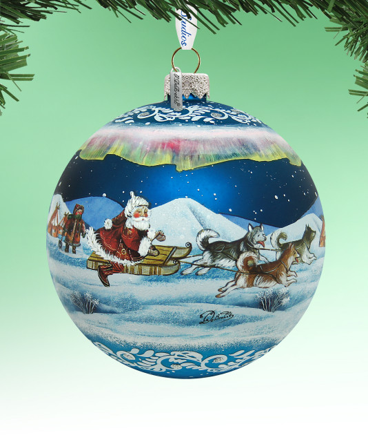 Hand Painted Scenic Glass Ornament Ball, Limited Edition - Traditional ...