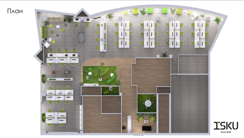 Концепт офиса Haleon разработан совместно с финской компанией ISKU