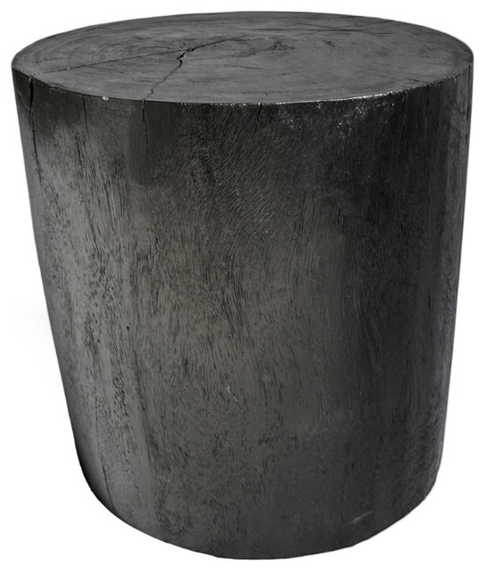 Solid Ebony Stump Stool Table