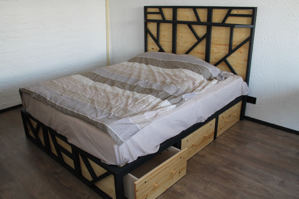 Кровать с выдвижными ящиками