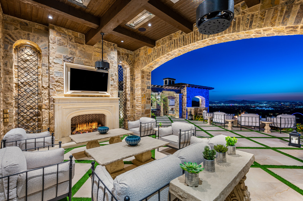 Outdoor Seating Area French Country Exterior Phoenix by