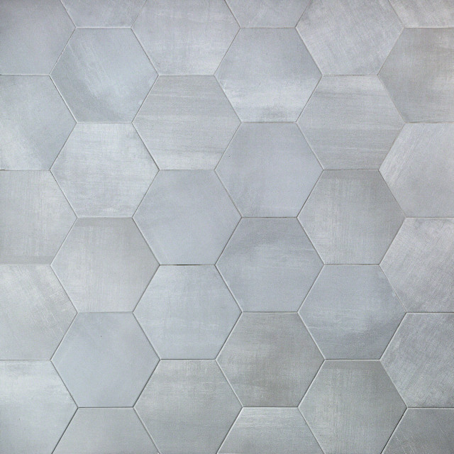 Langston Hexagon Matte Porcelain Floor, Light Grey Hexagon Floor Tile Bathroom