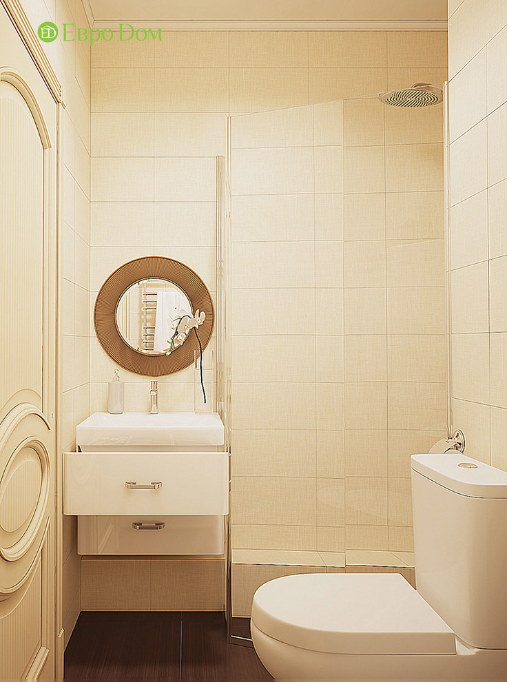 Дизайн трехкомнатной квартиры 81 кв. м в стиле неоклассика. Фото проекта