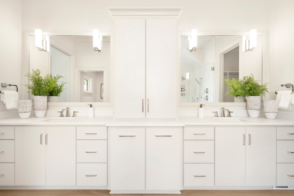 Inspiration for a transitional bathroom remodel in Charlotte