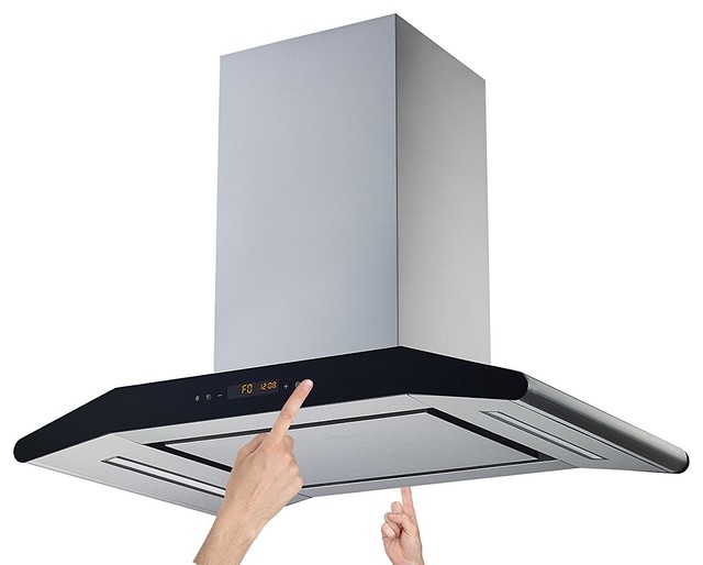 Winflo IslandMount Range Hood, Stainless Steel, 5 Speed, 30", 30