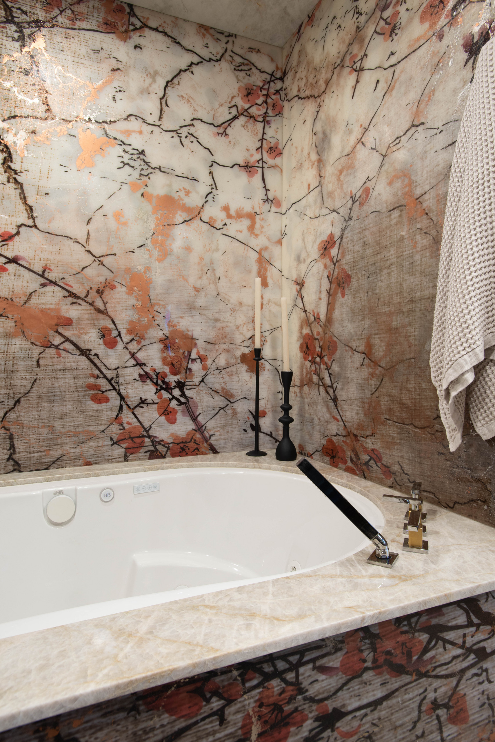 Modern Asian Inspired Primary Bathroom
