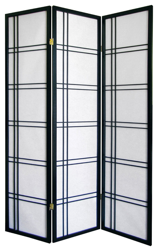 Girard 3-Panel Room Divider - Black