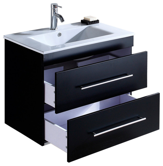 Emotion Casa Infinity 750 Bathroom Furniture, 80 cm, Black Semi-Gloss