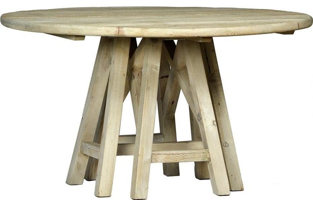 Dining Table Dovetail Madison Round Trestle Dining Table Dovetail Madison Round Trestle
