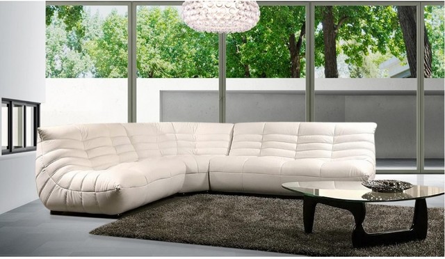 Modern Comfortable Leather Sectional Sofa Modern Living Room
