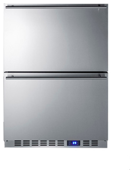 Summit SPR627OS2D 3.4 Cu. Ft. Double Drawer Outdoor Refrigerator - Stainless