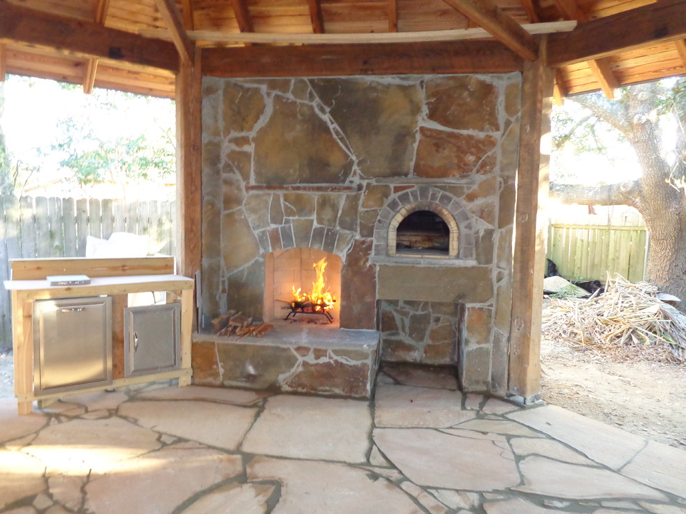 The Hammer Family Wood Fired Pizza Oven And Fireplace Combo In Wood Fired Pizza Oven And Fireplace