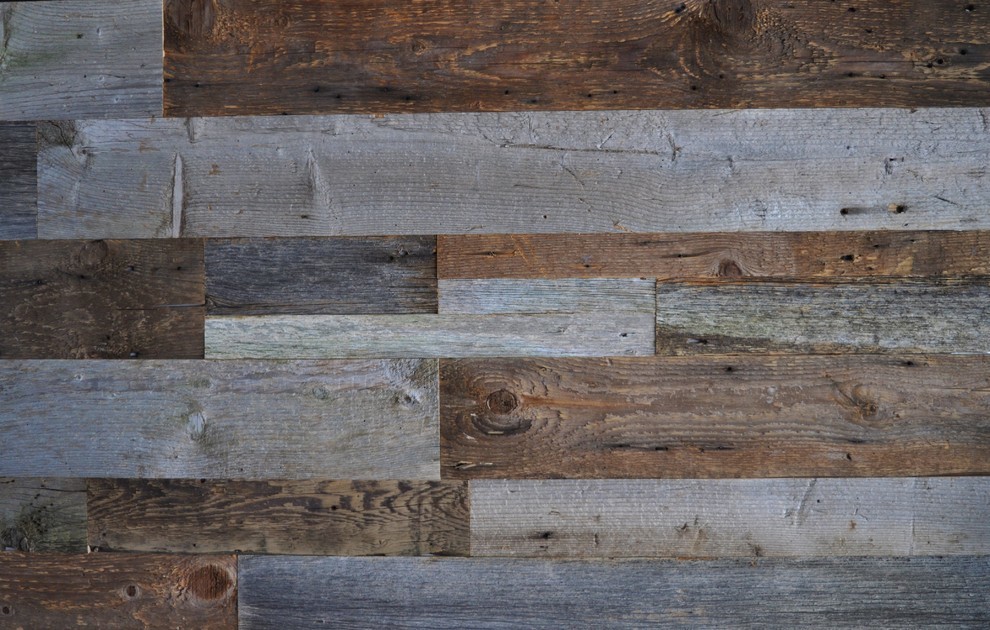 Reclaimed Barn Board Wall Covering, Sealed, Dark Brown