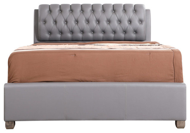 Marilla King Panel Beds, Light Gray