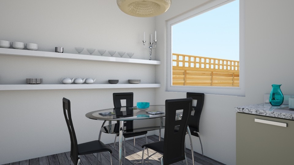 Дизайн-проект кухни в поселке Зоркальцево (для семьи из трёх человек)