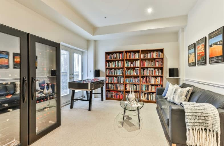 Inspiration for a transitional basement remodel in Toronto