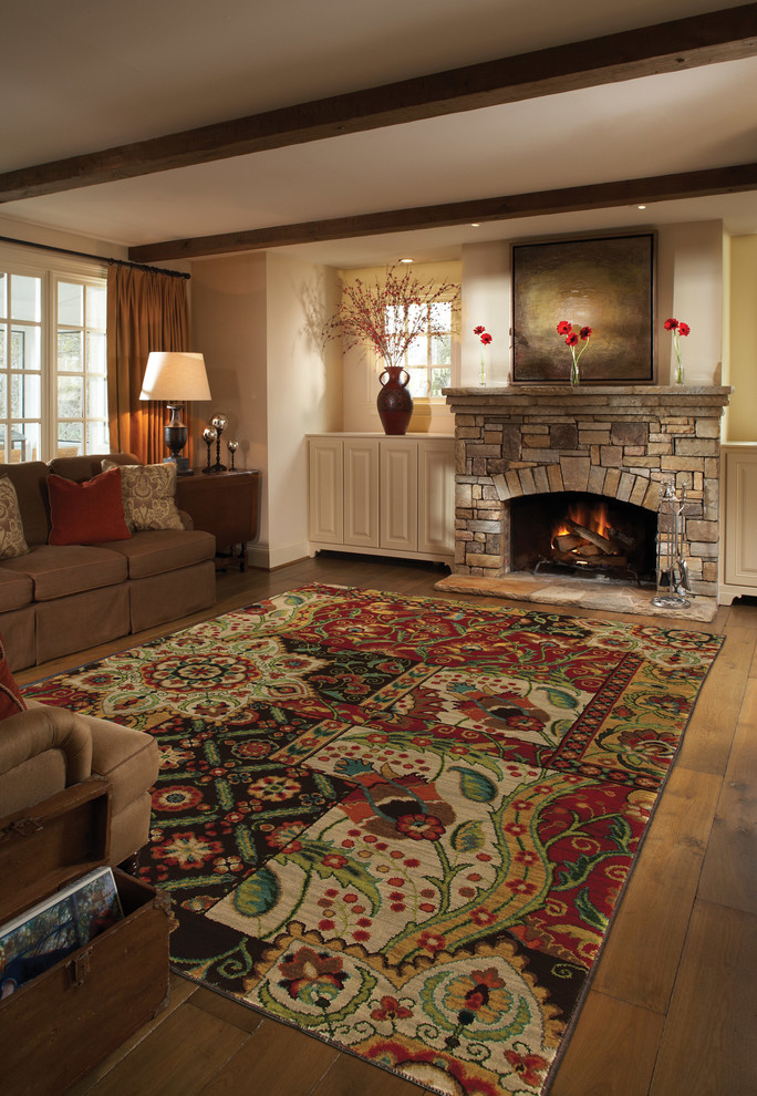 Inspiration for a large traditional formal enclosed living room in Indianapolis with white walls, carpet, no fireplace and a built-in media wall.