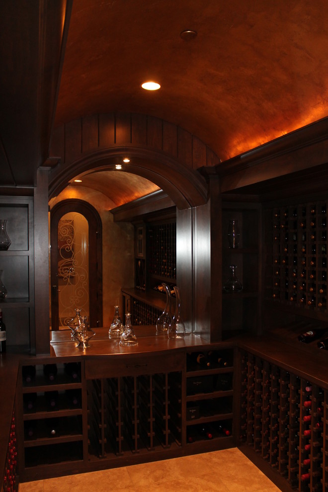 This is an example of a modern wine cellar in San Francisco.