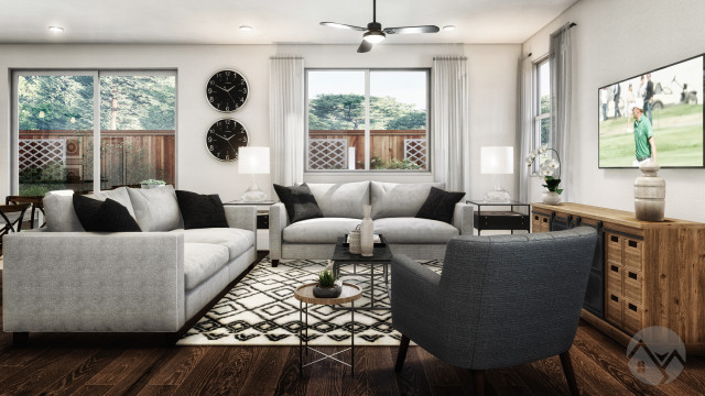 Interior Design Rendering klassisk-alrum