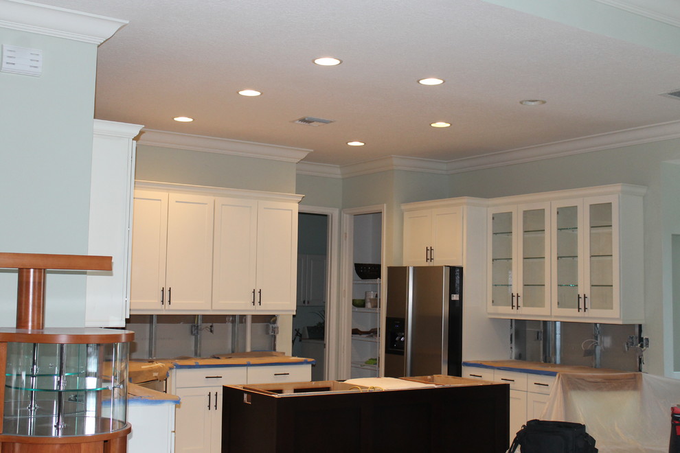 Linda's Kitchen Recolor Modern Contemporary Dover white Shaker style