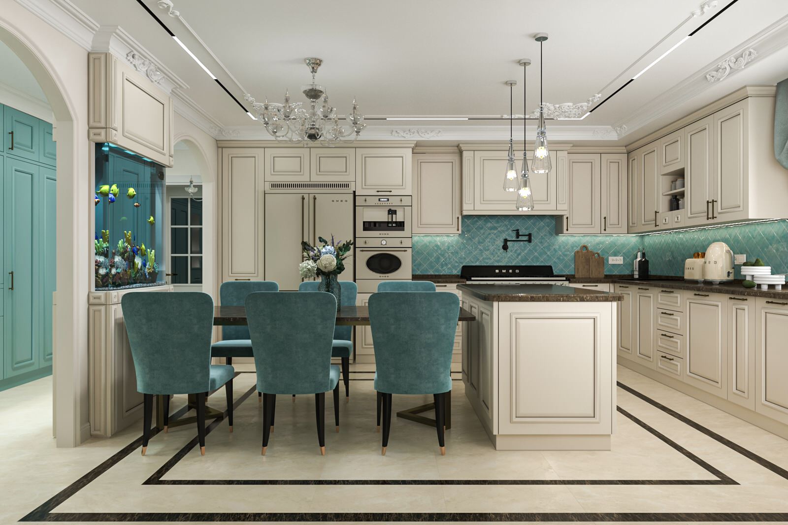 Кухня в Загородном доме на Ильинском щоссе