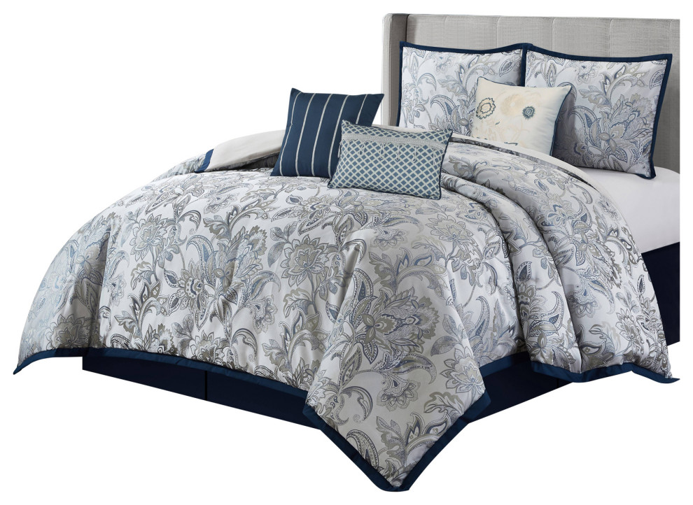 Elisia 7 Piece Bedding Comforter Set Mediterranean Comforters And Comforter Sets By 