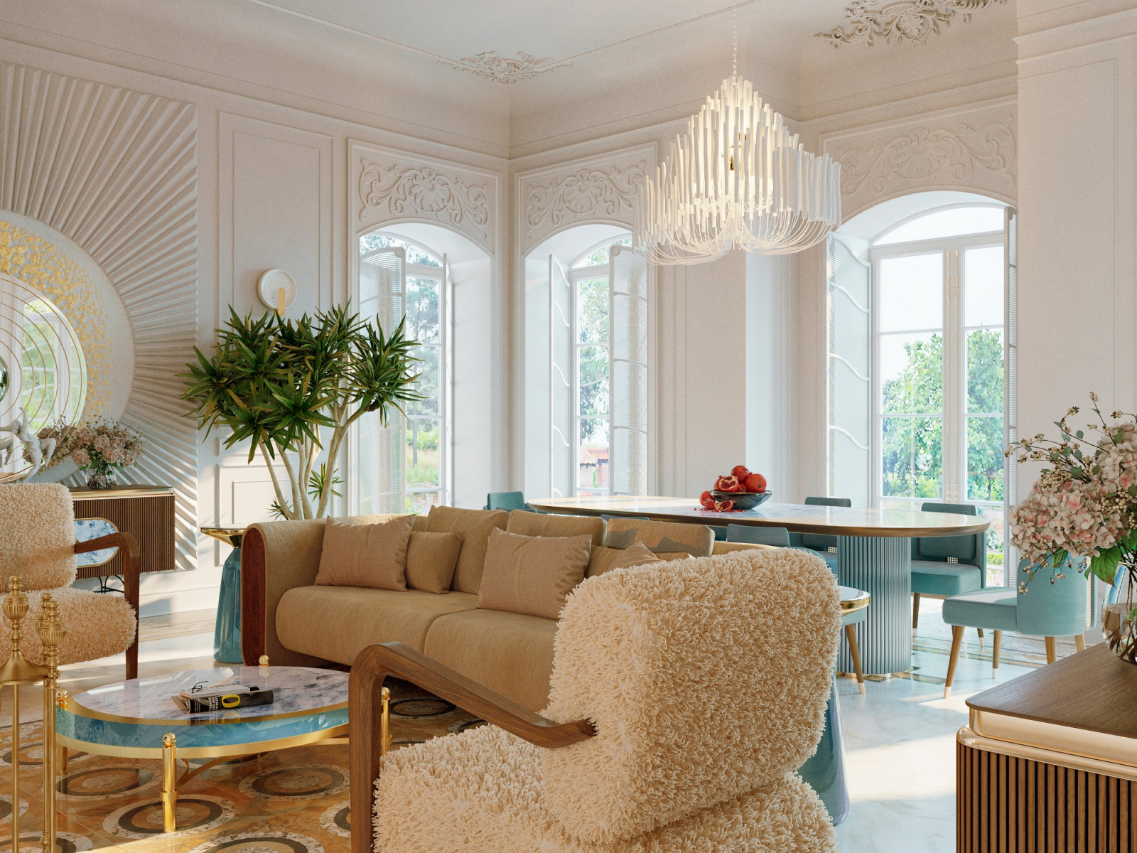 Проект гостиной в частном доме.