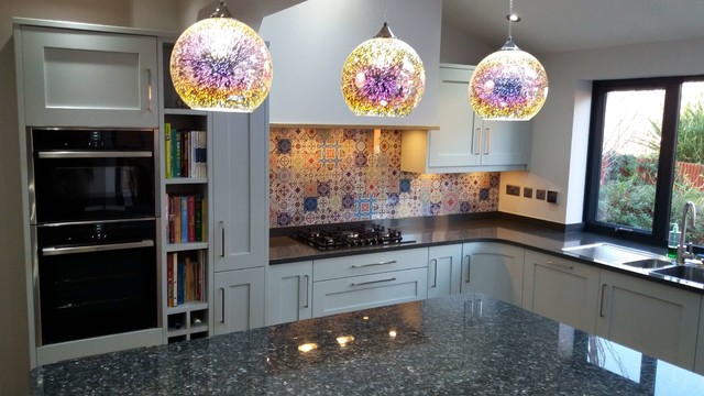 Feature Tile Splashback for Kitchen midcentury-kitchen