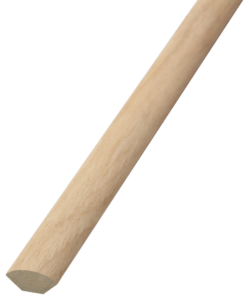 Natural Wood American Hickory 1.02 in. W x 94.5 in. L Vinyl Quarter Molding