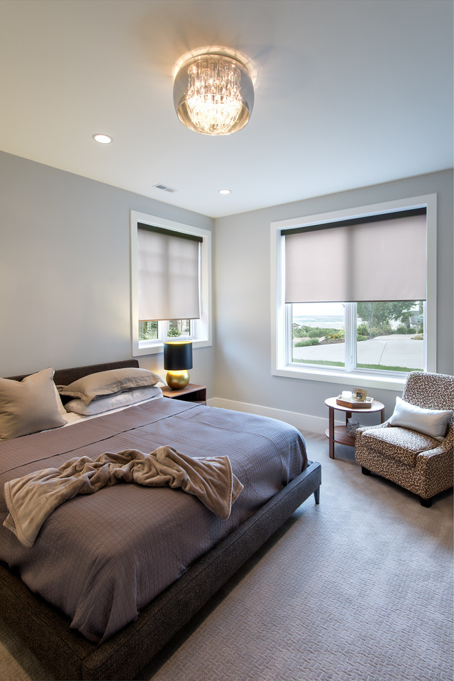 This is an example of a contemporary bedroom in Salt Lake City.
