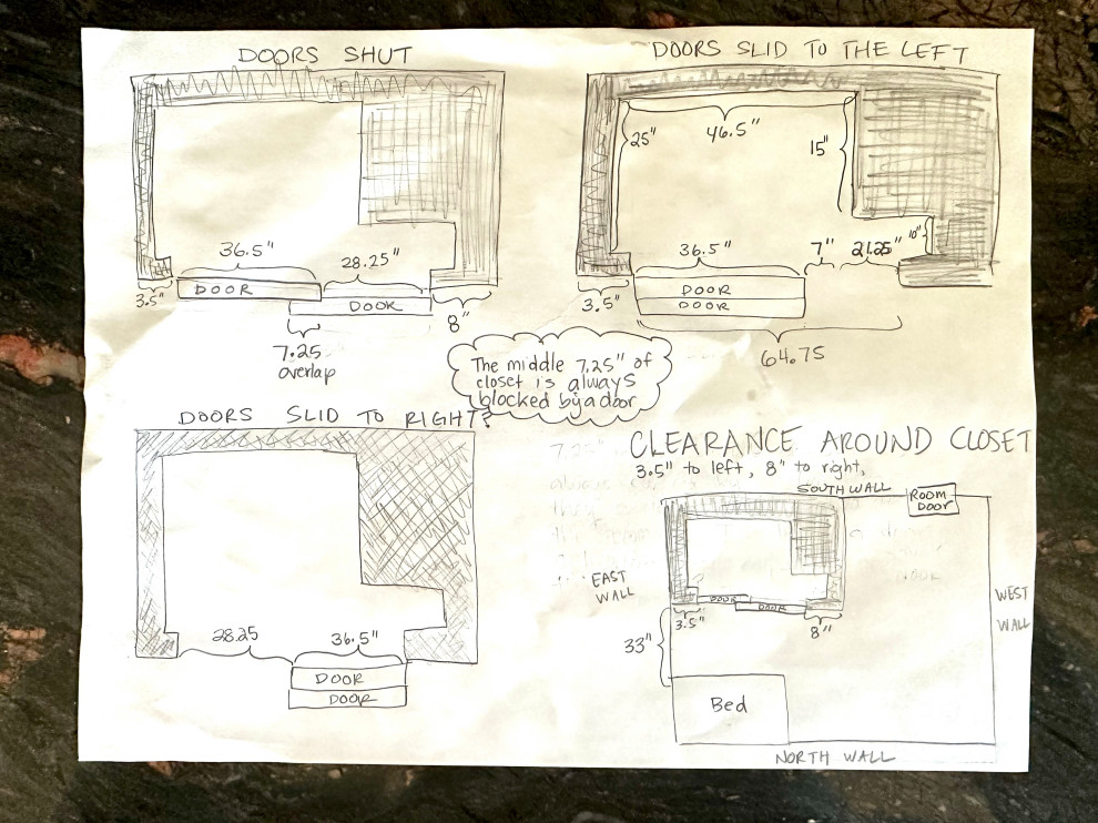 Closet door solution for tight space?