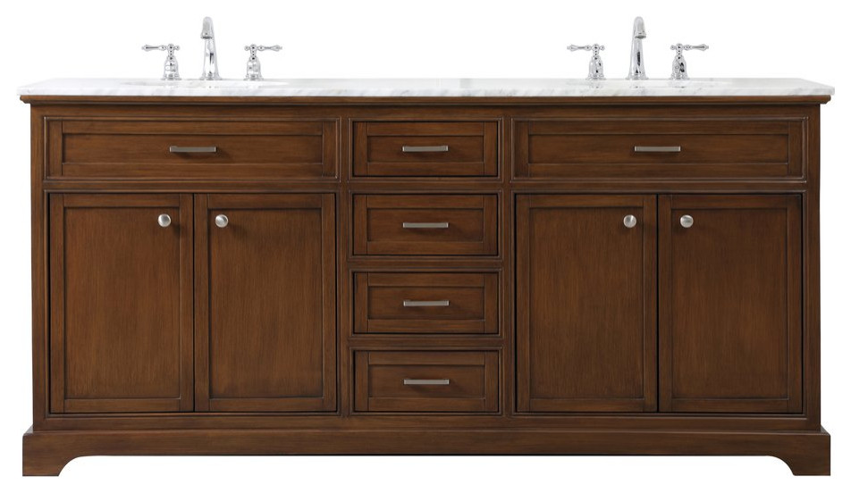 Amelia 72 Double Bathroom Vanity Set