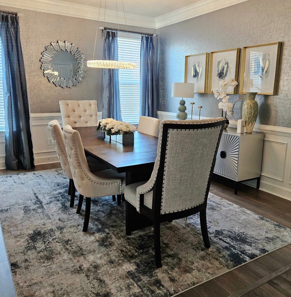 This is an example of a transitional dining room in DC Metro.