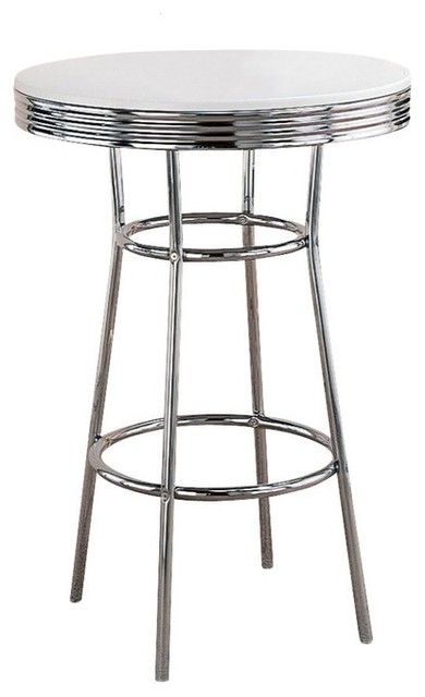 Retro Soda Fountain Bar Table White Retro Soda Fountain Bar Table White