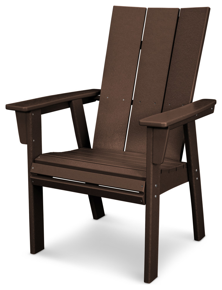 POLYWOOD Modern Adirondack Dining Chair Transitional Outdoor Dining
