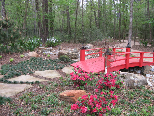 Japanese Garden In The Woods Asian Garden Houston By Kate