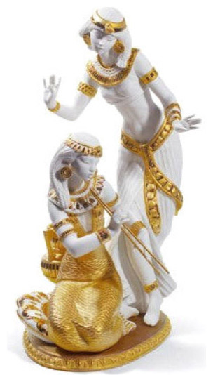 Lladro Dancers From The Nile Golden Re Deco Figurine
