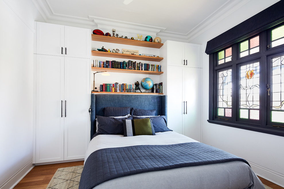 Transitional bedroom in Sydney.