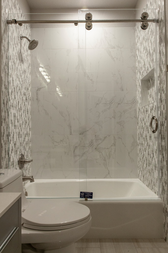Quatro Sliding Series in Brushed Nickel