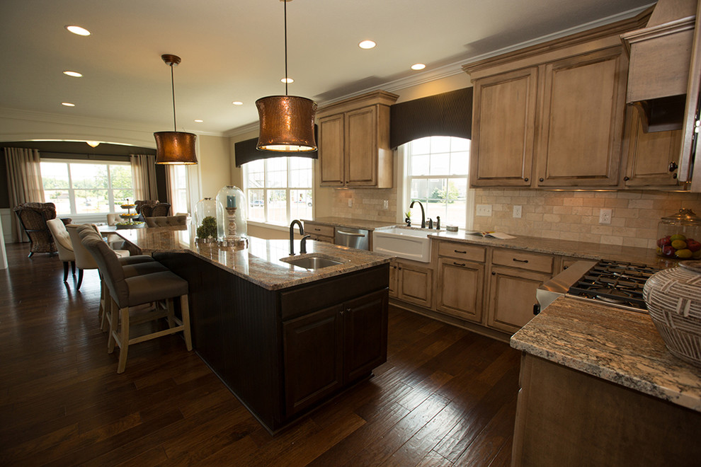 This is an example of a mediterranean kitchen in Columbus.
