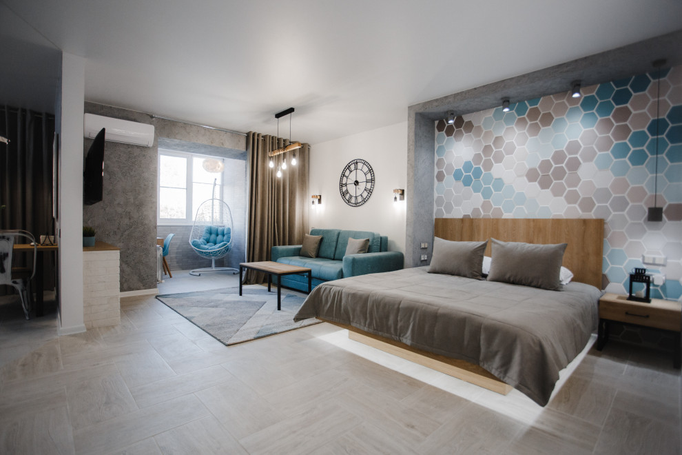 лофт гостиная-спальня