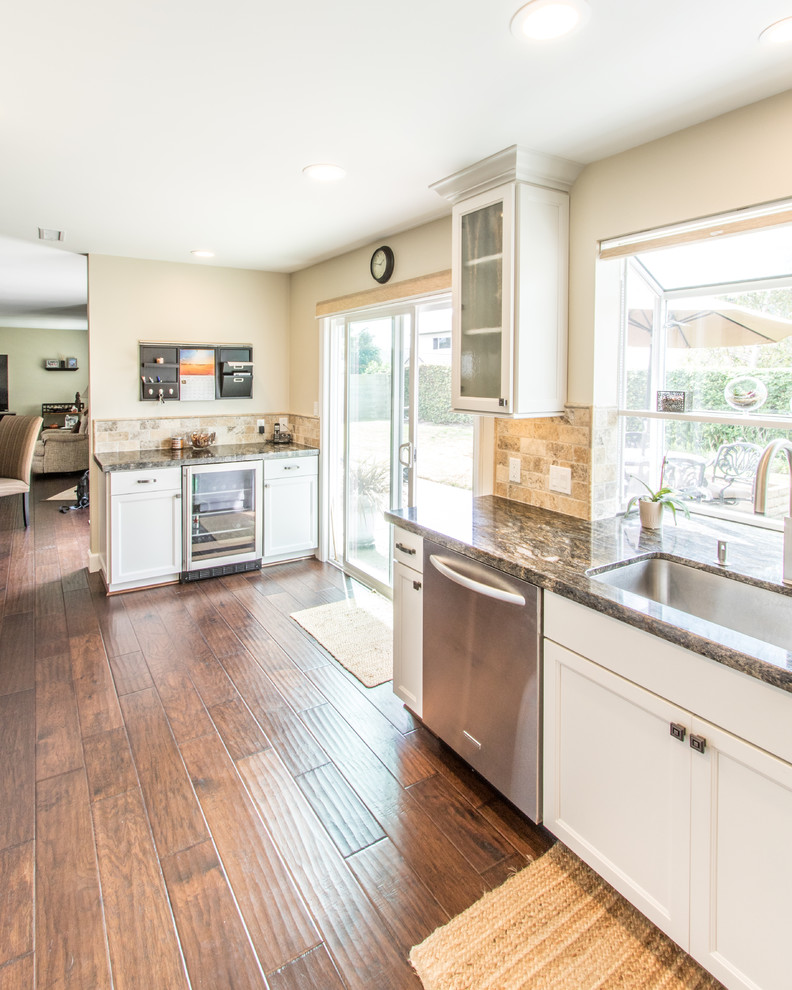 Simple White Craftsman Craftsman Kitchen Orange County by cabi