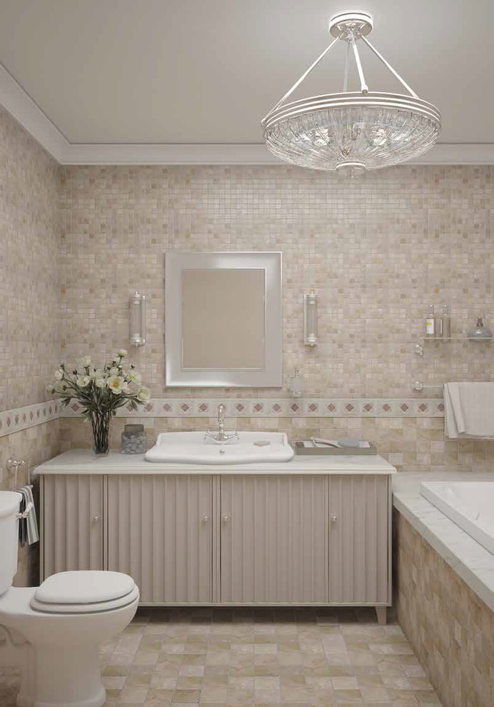 Мозаика из натурального камня в интерьере