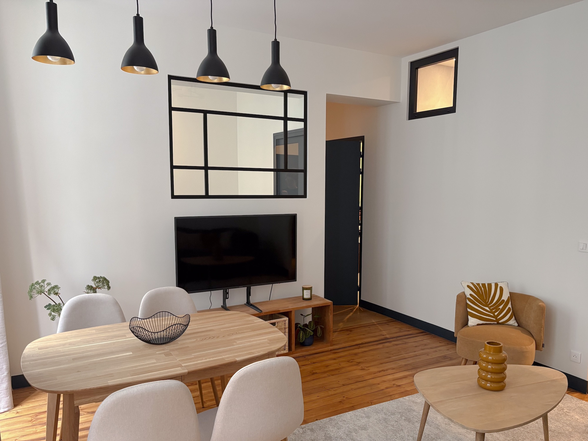 Séjour scandinave fonctionnel