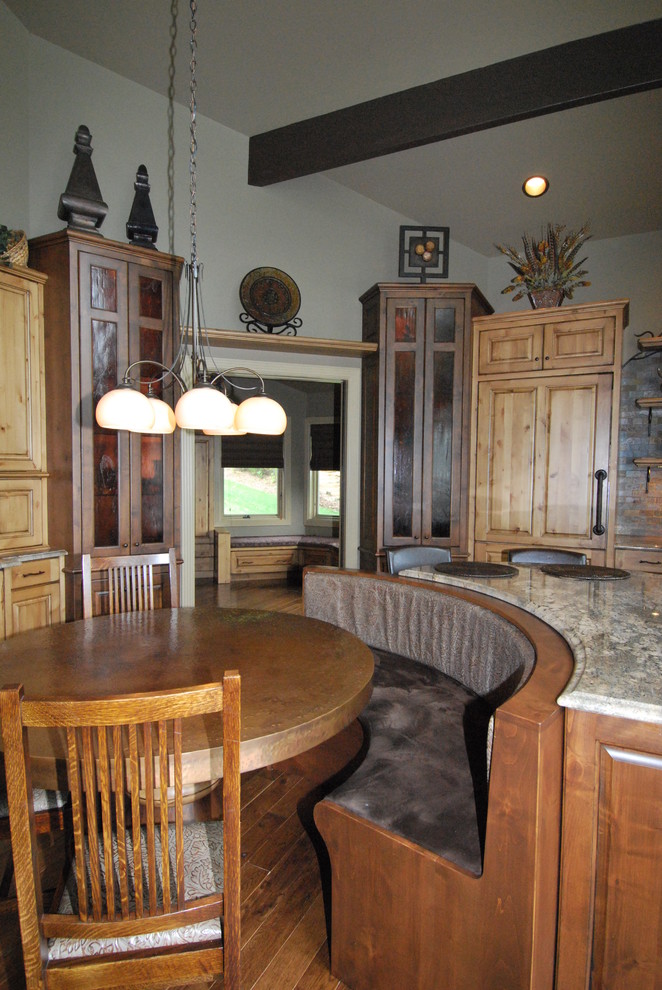 Inspiration for a rustic kitchen remodel in Indianapolis