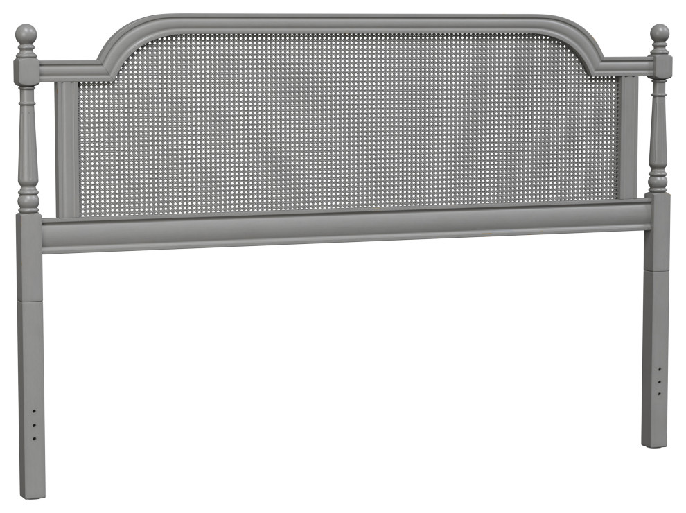 Hillsdale Melanie Wood and Cane King Headboard, King Headboard Tropical Headboards by